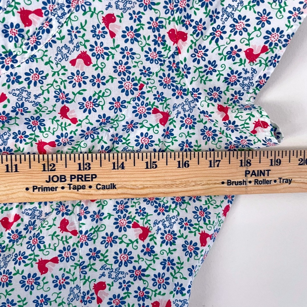 Lanz of Salzburg Cotton Midi Dress Small Prairie Folk Cottagecore Modest - Picture 9 of 11